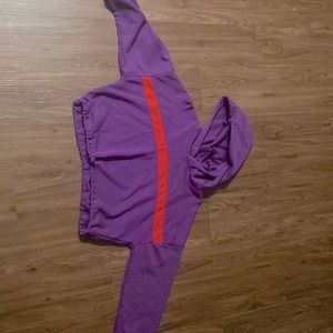 Purple and red Cropped Hoodie